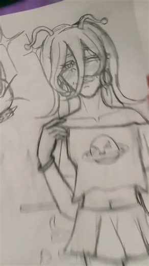 I decided to draw my alien girl oc! #art #drawing #artist #aliencat #markers #artwork #sketchbook