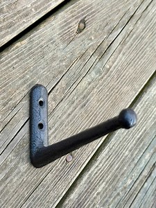 Rustic Metal L-shaped Wall Hook, Cabin Decor - Etsy