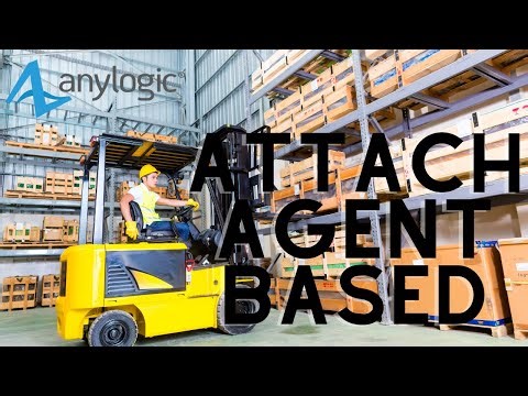 AnyLogic Tutorial - Attaching a pallet to a forklift with agent-based