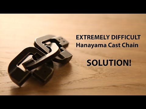 How to solve the extremely difficult Hanayama Cast Chain Puzzle!