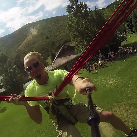 Human Bungee Slingshot - Human Catapult! 😄 | Insane Stunts