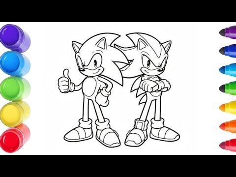Sonic Coloring Page for Kids | Easy Sonic the Hedgehog Coloring