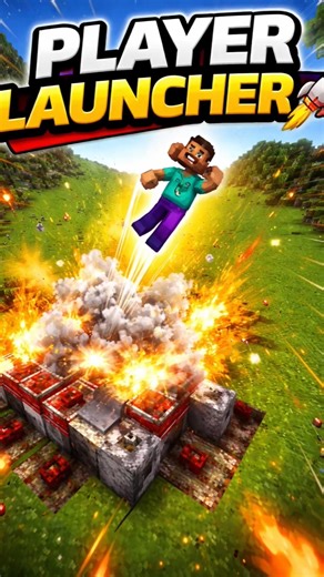 INSANE Minecraft Player Launcher 🚀🔥 You Won’t Believe This! #shorts