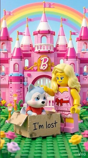 Barbie Doll, But Everything Is LEGO! 🧱💖 Adopted in a LEGO Barbie House 🏠✨ #shorts