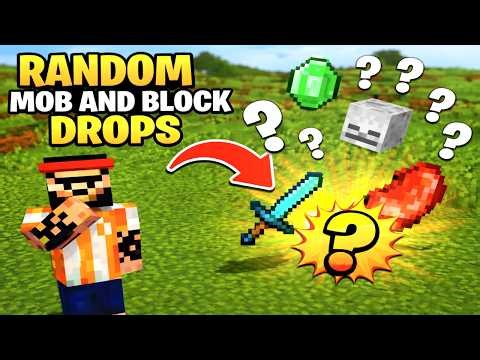 Minecraft, But Every Block and Mob Drops Random Loot