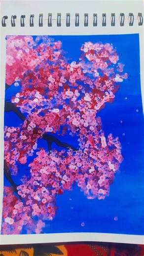 easy to paint on cherry blossom tree 🌴😺 comment karo 😄