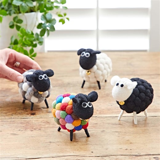Felt Sheep Ornament: Handmade Wool Home Decor - Etsy