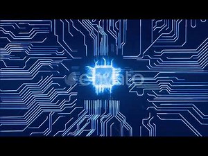 Computer Ai Chip Cpu Circuit Board Motion Graphics