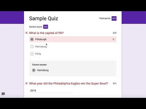 Creating a Quiz in Google Forms