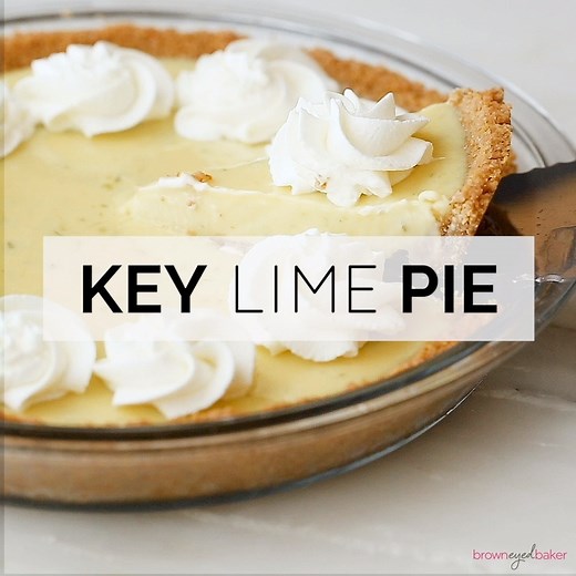Key Lime Pie ☀️One of the easiest pies I have ever made and it's drop-dead delicious. A perfect balance of a creamy, tart filling, a fluffy, sweet topping, and buttery graham crust. This key lime pie now has a permanent place in my summer baking rotation! RECIPE HERE --> https://www.browneyedbaker.com/key-lime-pie-recipe/ | Brown Eyed Baker