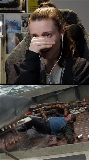 The fall of Quint - Jaws (1975) #jaws #firsttime #firsttimewatching