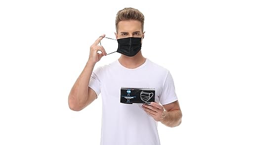 Disposable Face Mask Black 50pcs