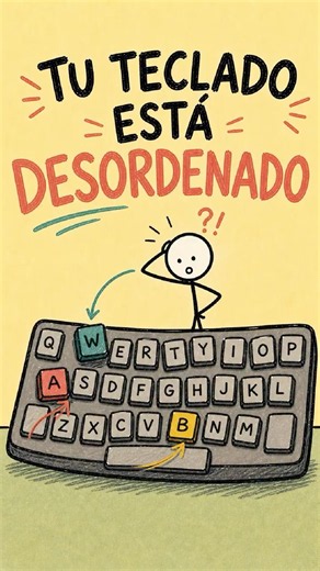 ¿Por qué tu teclado está desordenado? La historia de QWERTY #curiosidades #hoyaprendi #tecnologia