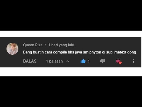 Cara Compile RUN Java dan Phyton di Sublimetext