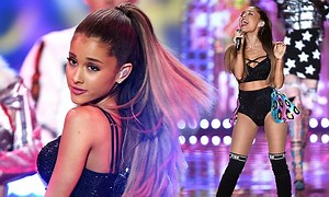 No Problem! Ariana Grande holds her own in raciest outfit yet as she performs on the catwalk at the Victoria's Secret Show