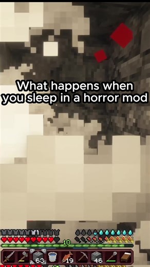 What happens when you sleep in a horror mod #minecraft #hybridpg