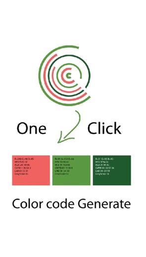 One Click Generate Color Code #art #logo #vexelarttutorial #drawing#legalgraphics #vectorstock#Color