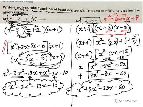 To write a polynomial from the given roots.