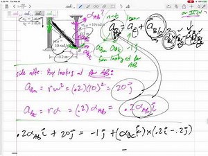 Dynamics - Rigid Body relative acceleration example 3