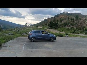 Driving test in Bhutan. 5 point turn.