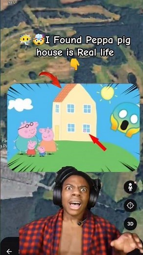 😶‍🌫️🤯I Found Peppa pig house is Real life in google maps and google earth #shots #shortsfeed #map