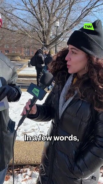 Protesters gather outside Trump inauguration