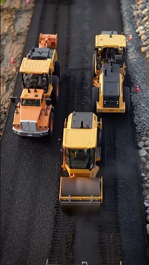 Mini Construction Masterpiece! Tiny Trucks & Excavators Build a Road 🚧