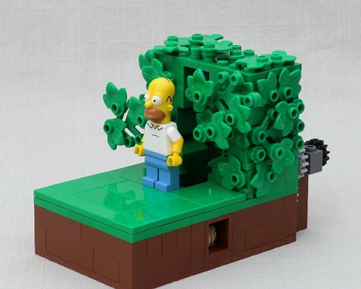LEGO MOC-222538 Homer Backing Into the Bushes (Collectible Minifigures > The Simpsons Series 1 2025)