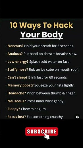 10 Quick Body Hacks You Didn't Know! 🧠💪