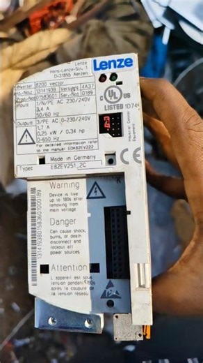 Lenze 8200 vector frequency inverter, model E82EV251_2C #automation #automationengineering #lenze