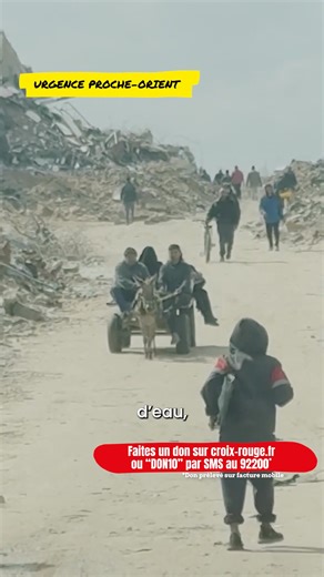 Faites un don pour fournir une aide vitale aux populations touchées. https://donner.croix-rouge.fr/urgence-humanitaire-proche-orient/ | Croix-Rouge française