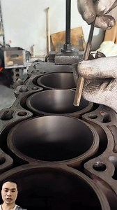 cylinder liner replacement #EngineRepair #CylinderLiner #PrecisionWork | Katie's Soles