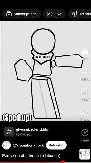 Roblox pause oc challenge(credit's to @Vroomhonkhonk) #capcut #pauseocchallenge