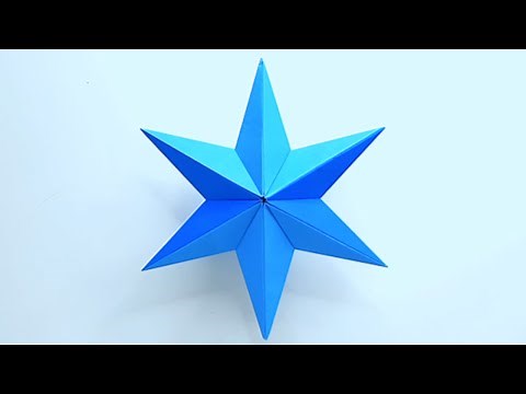 How to Make an Origami Star (3D, 6 Pointed)