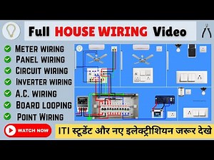 electric house wiring in animation video | inverter | AC wiring #wiring #connection #electrician