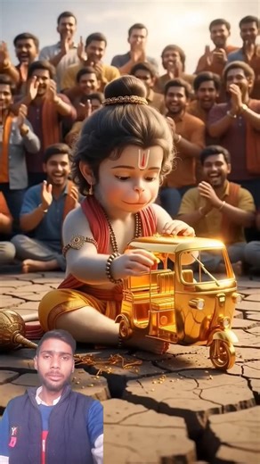 🔥💪जब हनुमान जी ने बनाया सोने का ऑटो रिक्शा 🚖 #automobile #trending #shorts #like #ai #subscribe