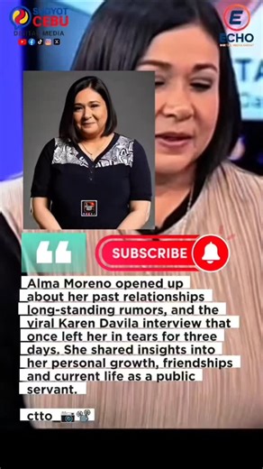 Alma Moreno finally opens up about the viral Karen Davila interview that shook the internet years ago. 😮💔 In a new tell-all conversation, she reveals the emotional truth — including why she cried for three days and how she overcame the pain. From old controversies to personal forgiveness, this is Alma like you’ve never seen her before. 💛✨ If you love real celebrity stories and raw interviews, don’t forget to LIKE, COMMENT, and SUBSCRIBE! 🔔🔥 #AlmaMoreno #KarenDavila | Showbiz News Daily