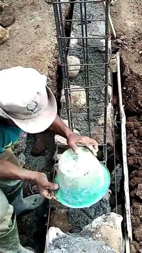 two-story house foundation building techniques #shortvideo #constructionchannel