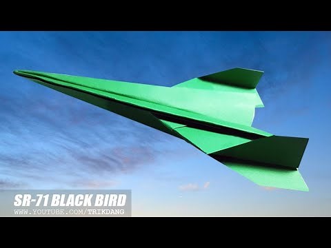 PAPER JET FIGHTER for Kids - How to make an EASY Paper Airplane THAT FLIES FAST | SR-71 Black Bird