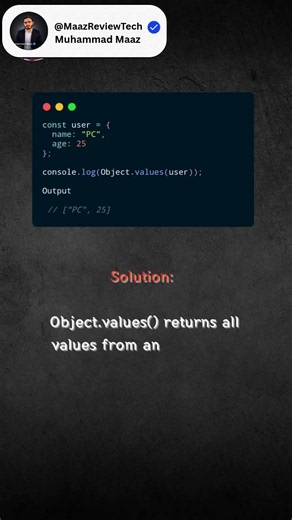 How to Get All Object Values in JavaScript? 🤯🔥