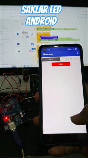 Buat Saklar On Off LED lewat HAPE #arduino #arduinoproject #shorts