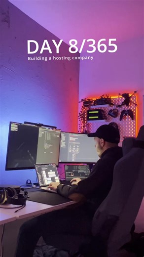 Day 8/365: Okay, story time. When I started this challenge, I thought I had it figured out. Hosting company? Easy. I've been around servers my whole career. How hard could it be? Turns out... harder than I thought. Not the technical stuff. That I can learn. It's the DECISIONS. How do I structure this? What comes first? What if I set it up wrong and have to redo everything later? I spent days just... thinking. Planning. Second-guessing. Going in circles. Then I found a Discord server with the rig