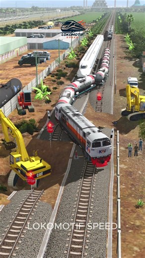 Kereta Api Panjang Papasan Di Jalur Double Track #train #railway #railtrack