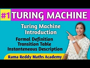 JNTUH FLAT/TOC | Turing Machine | Introduction to Turing machine | Turing machine in Telugu | @Rama