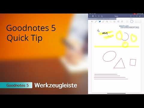 Goodnotes 5 - die Werkzeugleiste (Quick Tip)