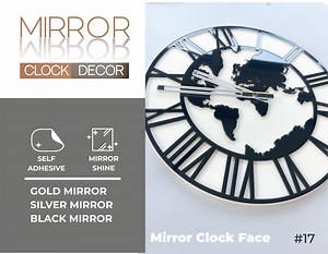 Mirror Acrylic Clock Face: DIY Resin Clock Decor (25-50cm) - Etsy