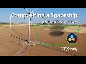 Compositing a Spaceship in Resolve & Fusion 3/5: Planar Tracker & Paint