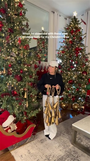 10K views · 81 reactions | Everyone is loving my viral Christmas ornament hack. using these amazing 10 dollar bell swags from Walmart. Cutting them apart and using them on my tree was perfect. I love them so more. I ordered more. check out the full DIY video on my page . Direct link for these affordable Christmas bell swags can be found in my LTK (link in bio) . #viralchristmasbells #diychristmasornaments #diychristmasdecor #christmas #walmartchristmas | Gilla Leigh Home Designs | Facebook