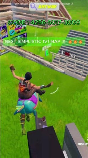 Best Simple 1v1 Map 🔥 / CODE : 4256-5017-3000 #fortnite #snapdrole #gaming #1v1 #foryou #shorts