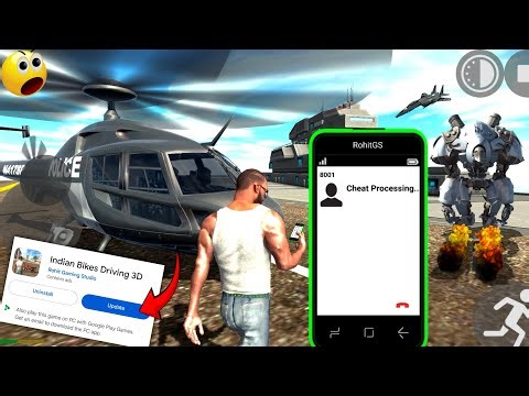 Indian Bike Driving 3d New Update🔥| New Robot+Police Helicopter Cheat Code in Indian bike driving 3d